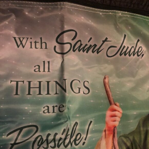 St Jude Tote Bag, “With Saint Jude All things are Possible”. New - Picture 2 of 4